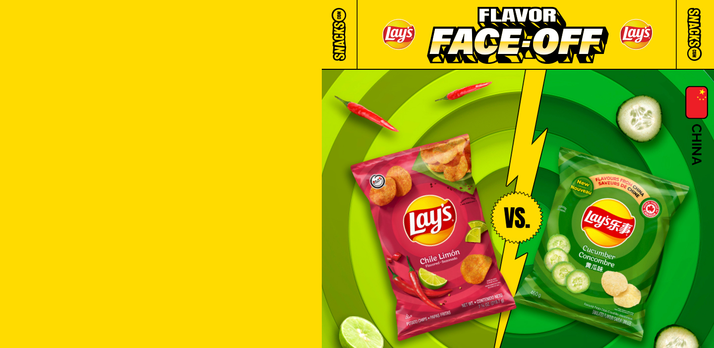Cool like a Cucumber or the kick of Chile Limon? Click the link and vote for your favorite flavor heavyweight in the Lay’s Flavor Face-off Challenge by Snacks.com!