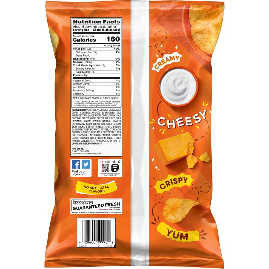 Lay's® Cheddar & Sour Cream Flavored Potato Chips