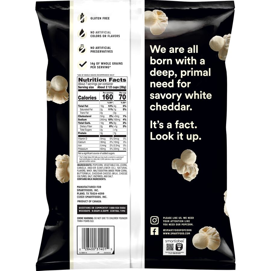 Smartfood White Cheddar Flavored Popcorn