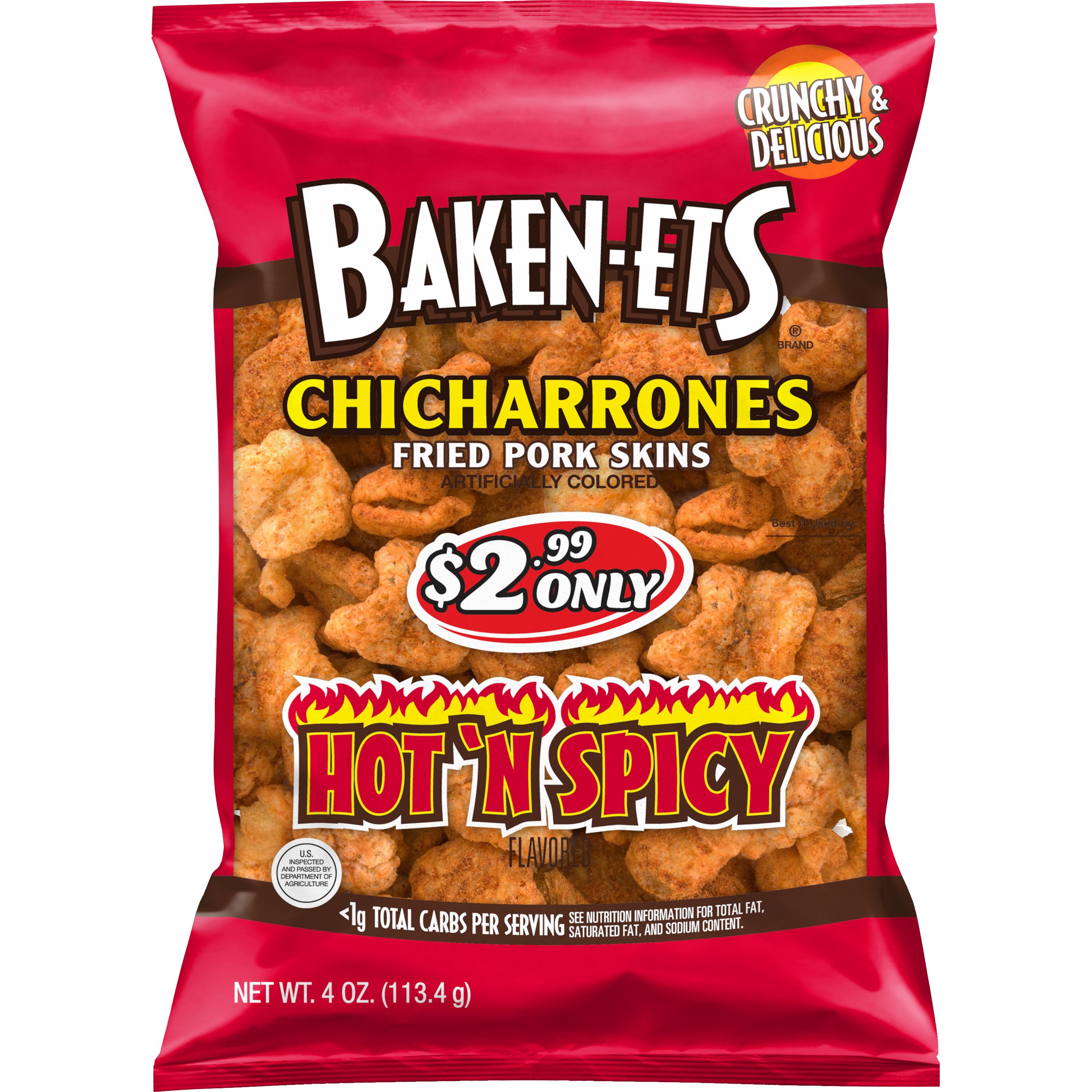 Baken-Ets® Hot N' Spicy Flavored Fried Pork Skins