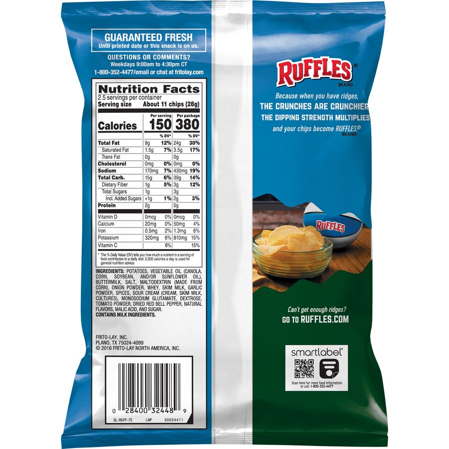 Ruffles® Jalapeno Ranch Flavored Potato Chips