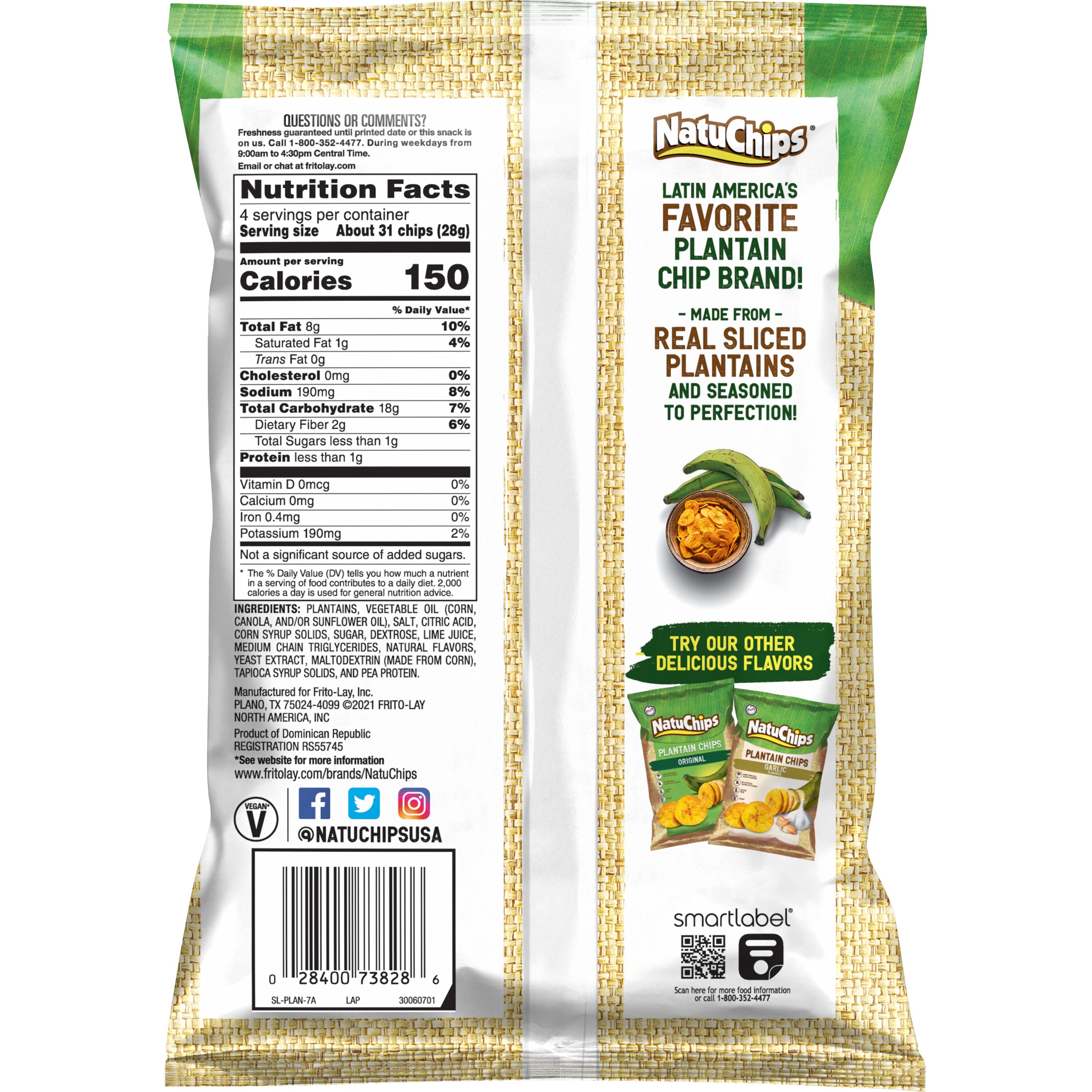 Natuchips® Lime Flavored Plantains Chips