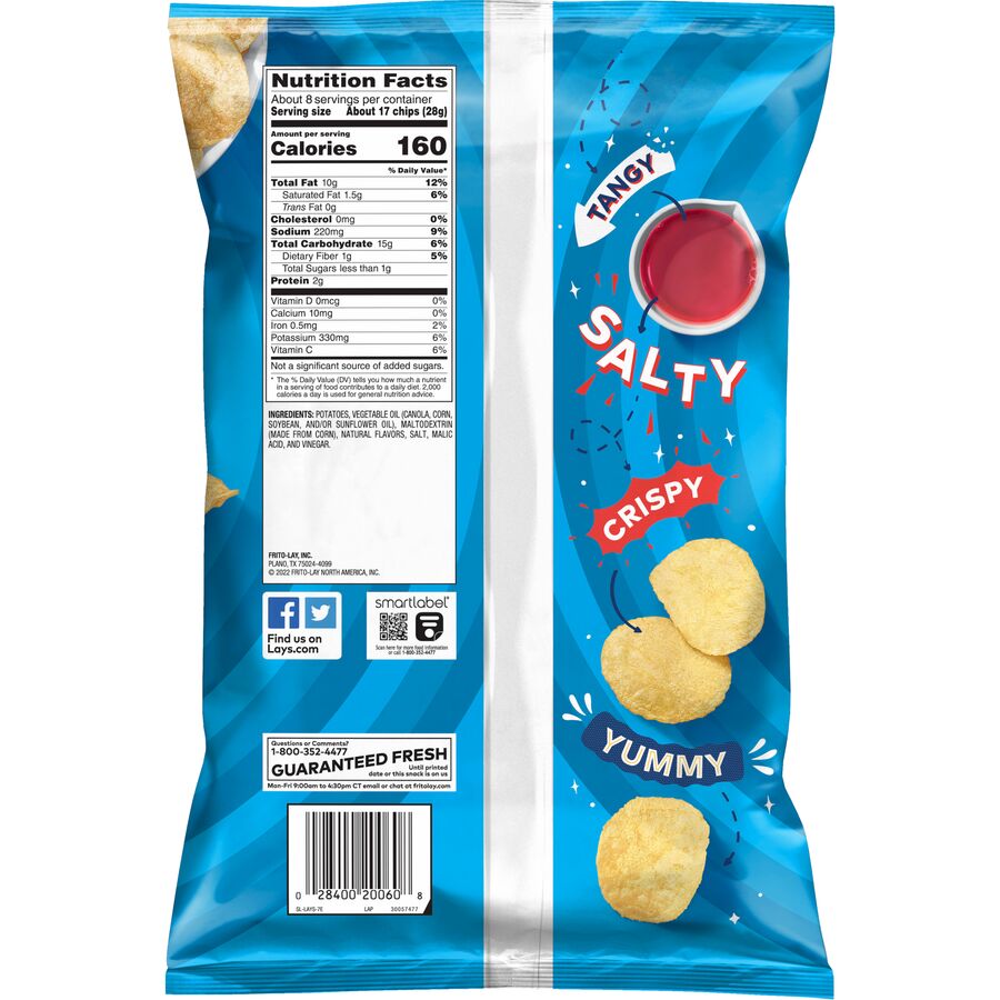 Lay's® Salt & Vinegar Flavored Potato Chips