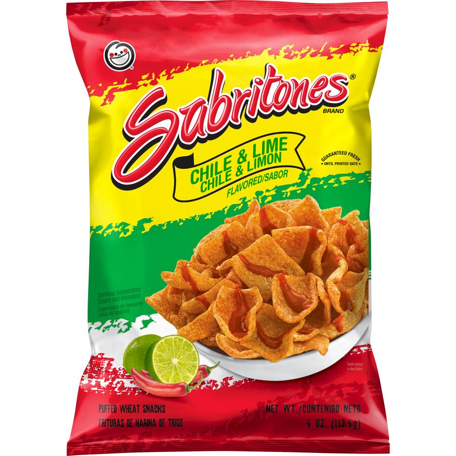 Sabritones Chile & Lime Flavored Puffed Wheat Snacks