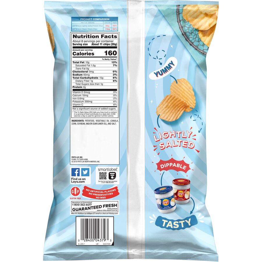 Lay's Wavy Lightly Salted Original Flavored Potato Chips