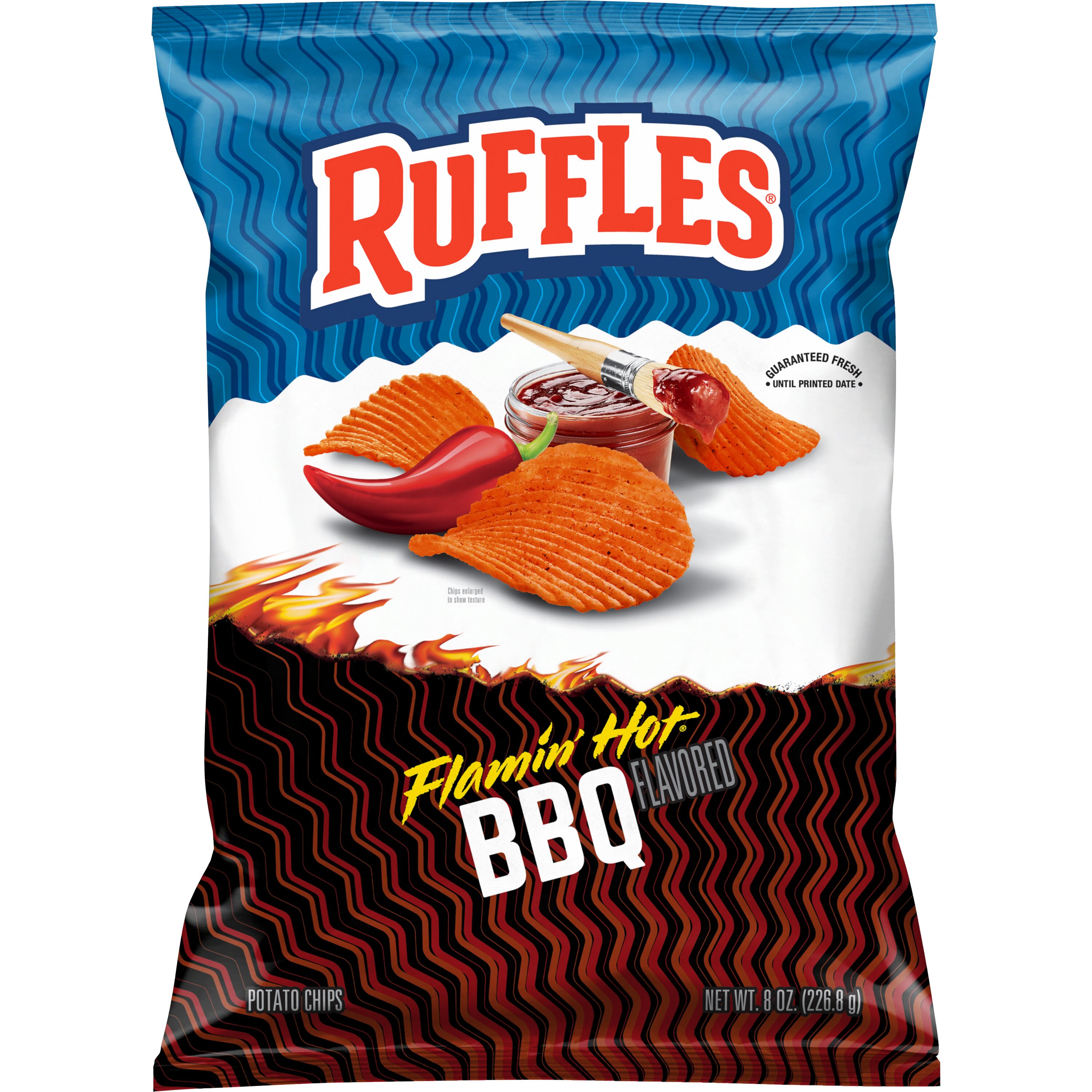 Ruffles® Flamin' Hot® BBQ Flavored Potato Chips