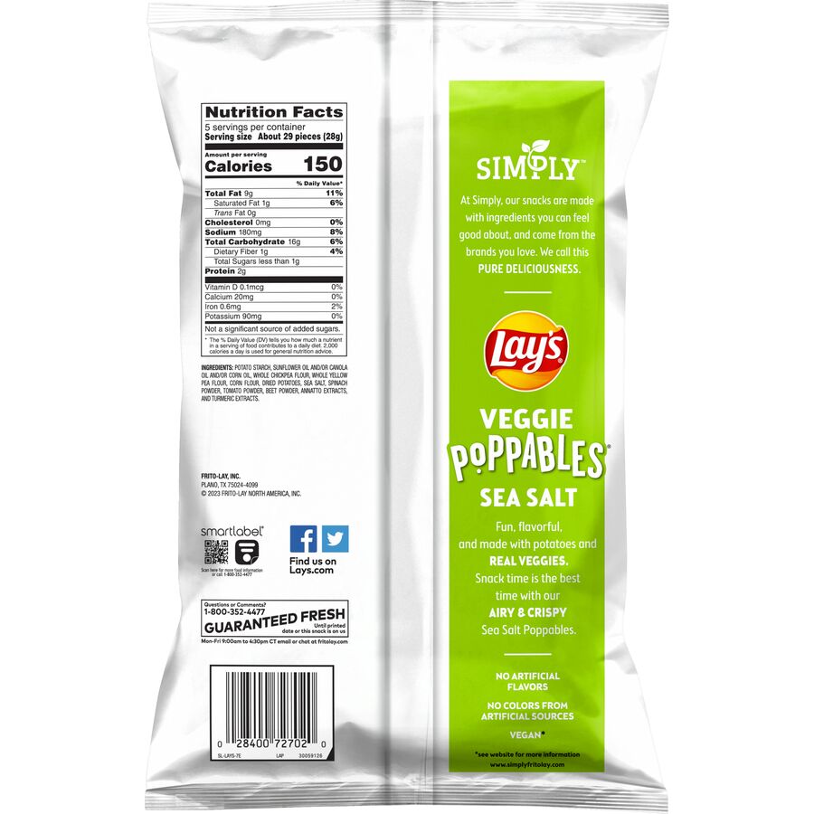 Simply® Lay’s® Veggie Poppables™ Sea Salt