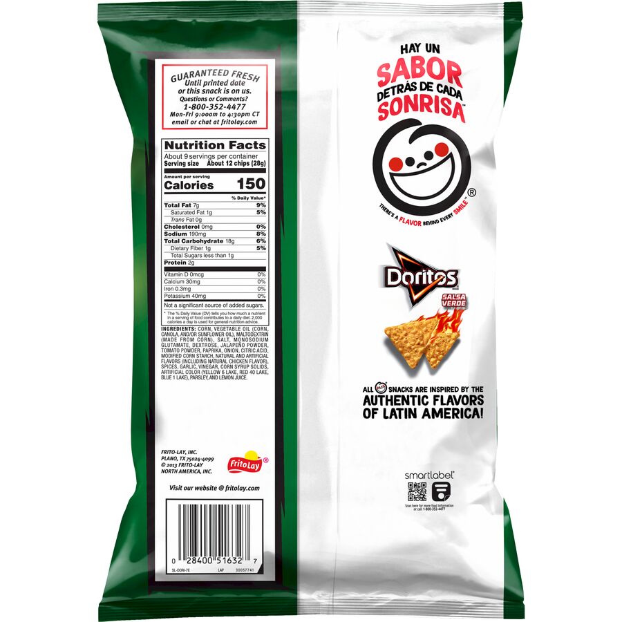 Doritos® Salsa Verde Flavored Tortilla Chips