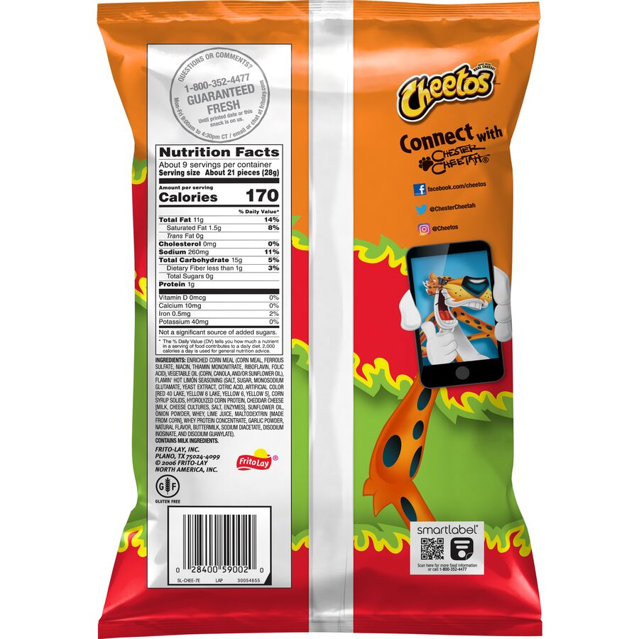 Cheetos® Crunchy Flamin' Hot® Limon Cheese Flavored Snacks