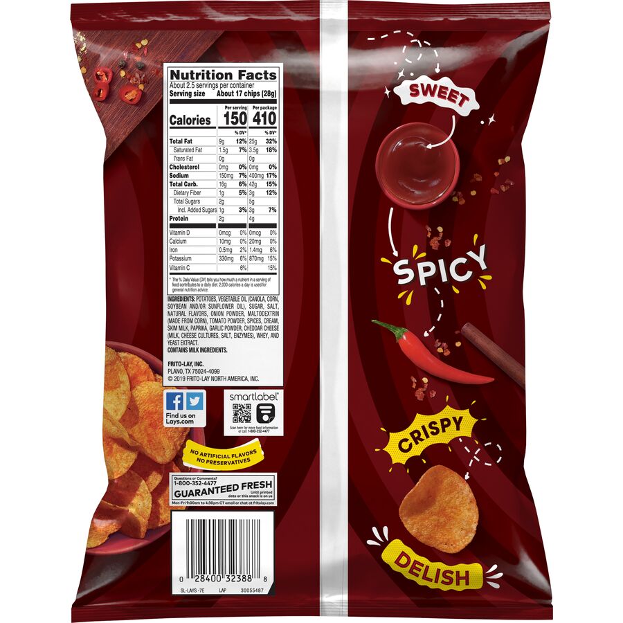 Lay's® Sweet Southern Heat Barbecue Flavored Potato Chips