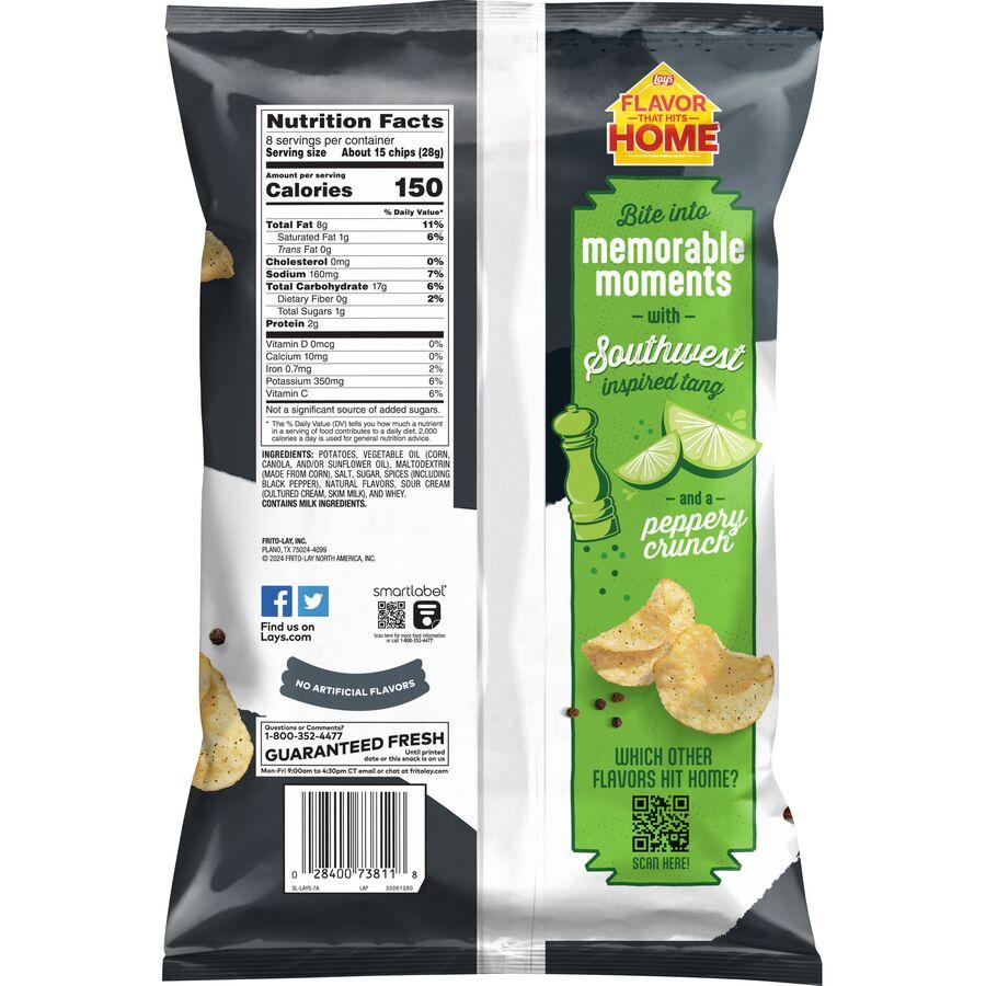 Lay's® Kettle Cooked Lime  & Cracked Pepper Flavored Potato Chips