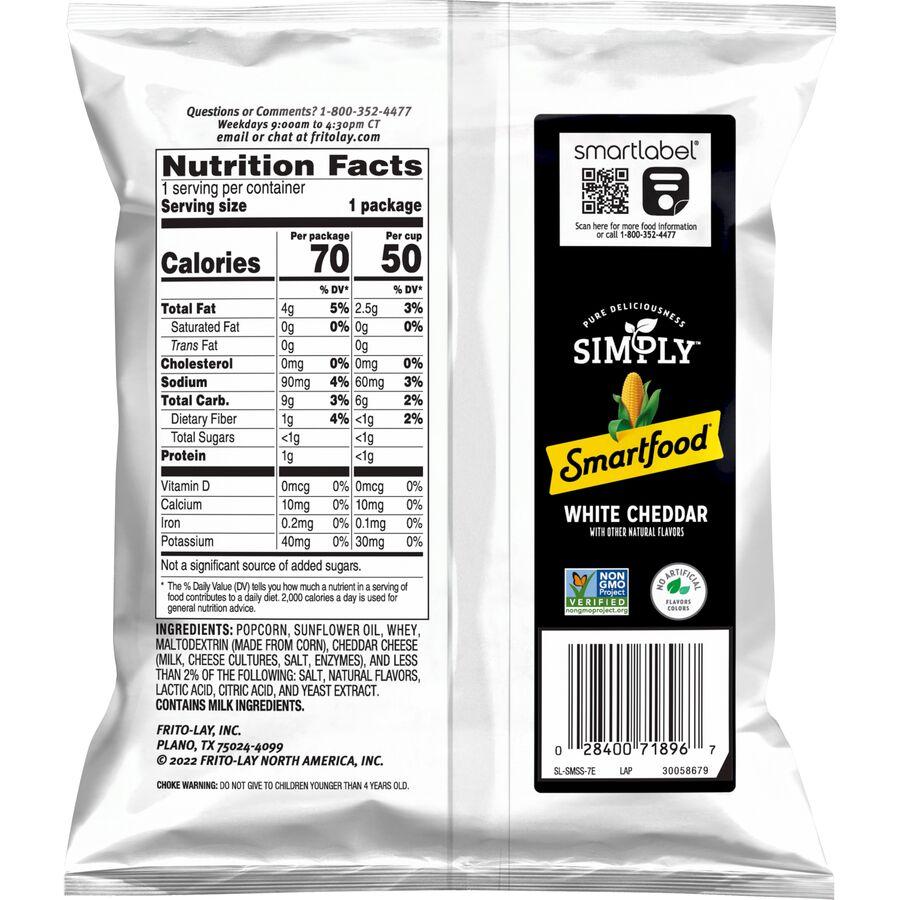 SIMPLY Smartfood® White Cheddar Flavored Popcorn - Shop Now at Snacks.com