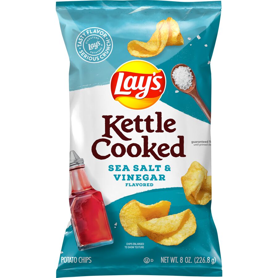 Lay's® Kettle Cooked Sea Salt & Vinegar Flavored Potato Chips