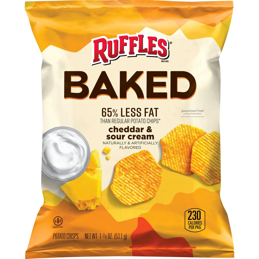 Baked Ruffles Cheddar & Sour Cream Flavored Potato Chips