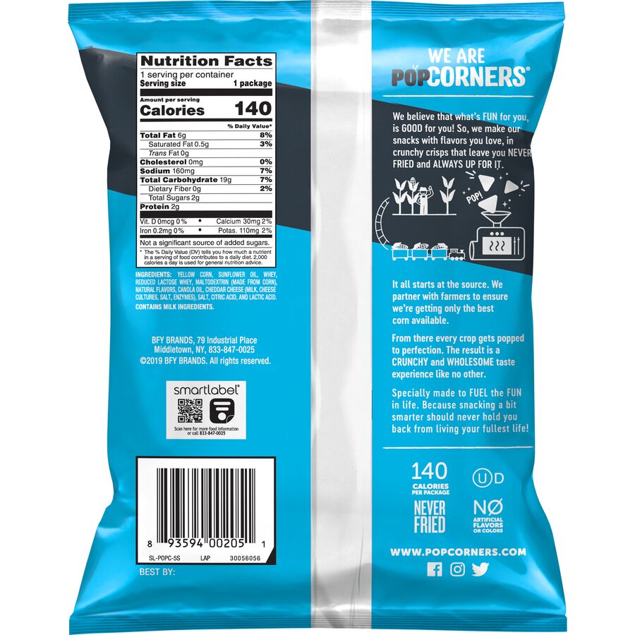 PopCorners® White Cheddar Flavored Popped-Corn Snacks