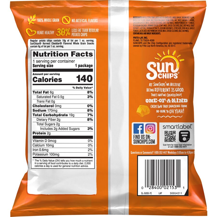 SunChips® Harvest Cheddar® Flavored Whole Grain Snacks