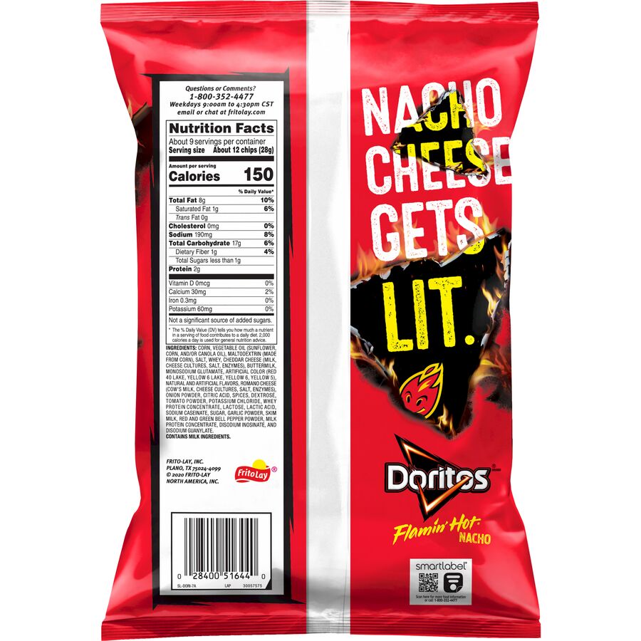 Doritos® Flamin' Hot® Nacho Flavored Tortilla Chips