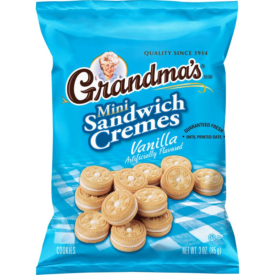 Grandma's Vanilla Flavored Mini Sandwich Creme Cookies