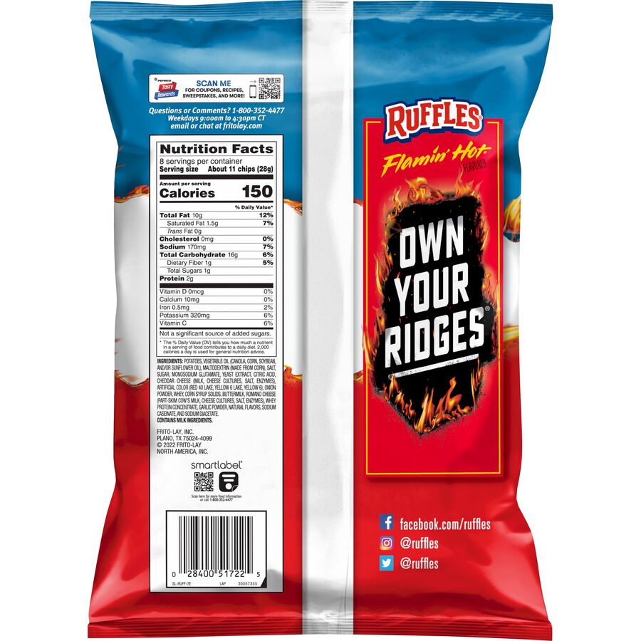 Ruffles® Flamin' Hot® Flavored Potato Chips