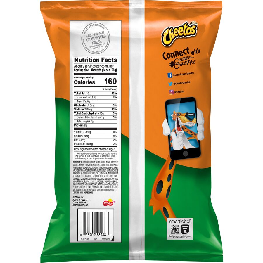 Cheetos Crunchy Cheddar Jalapeno Cheese Flavored Snacks