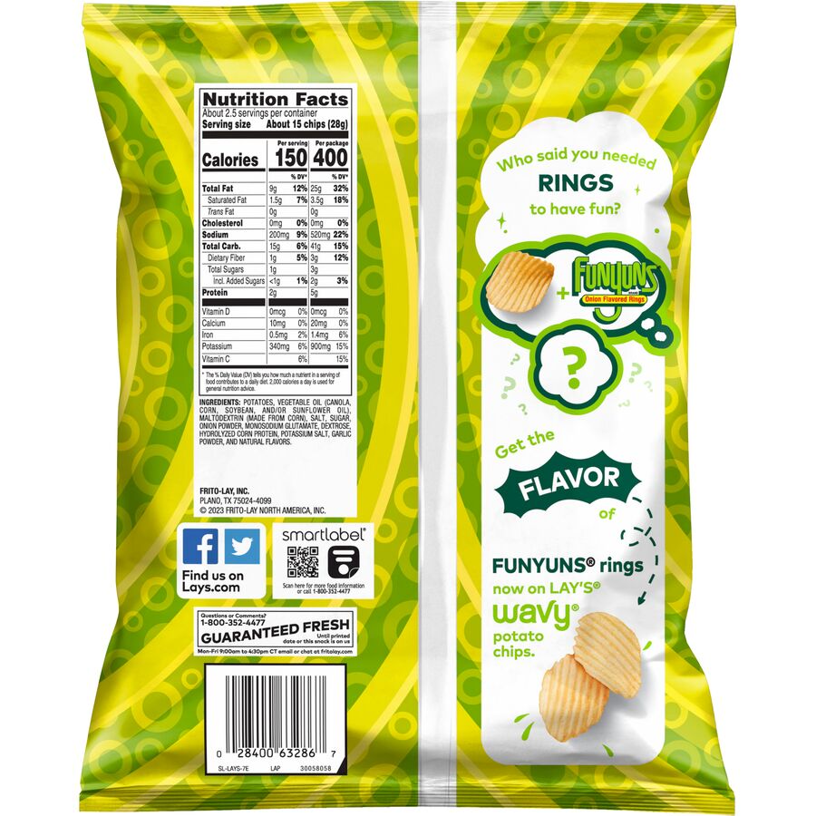 Lay’s® Wavy Funyuns Onion Flavored Potato Chips