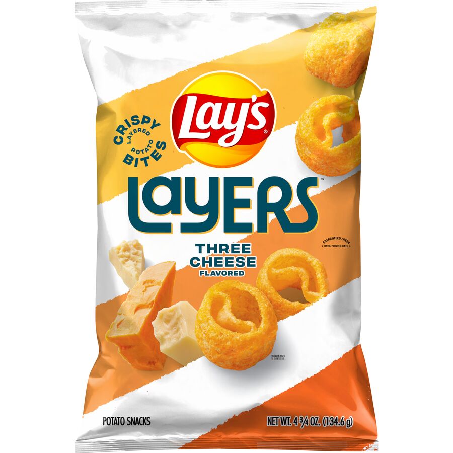 Lay's Layers Three Cheese Flavored Potato Snacks