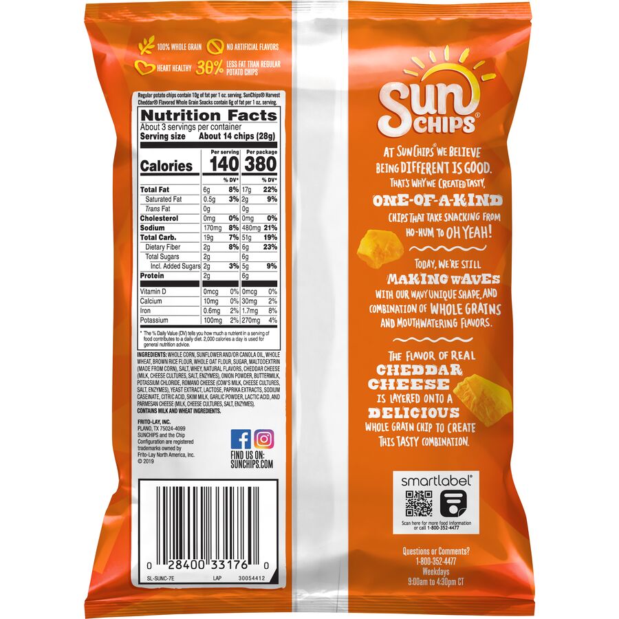 SunChips® Harvest Cheddar® Flavored Whole Grain Snacks