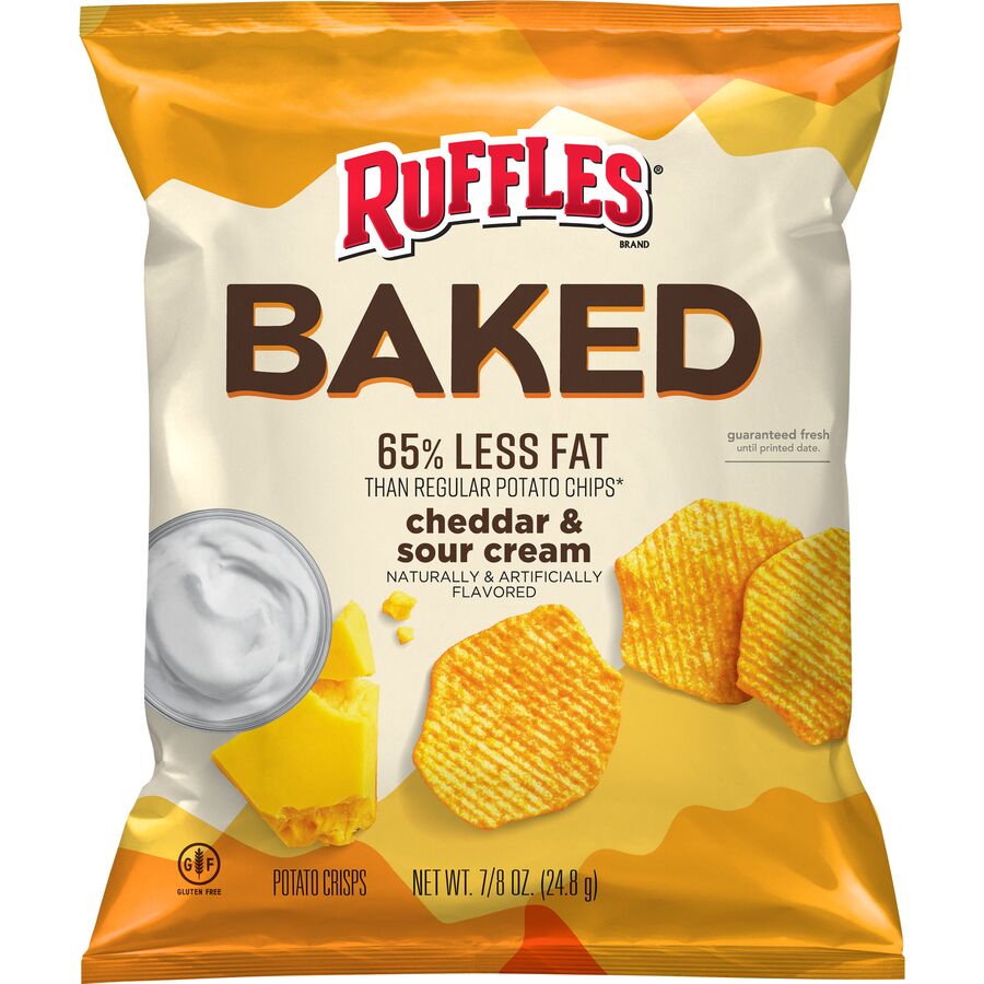 BAKED Ruffles® Cheddar & Sour Cream Flavored Potato Chips