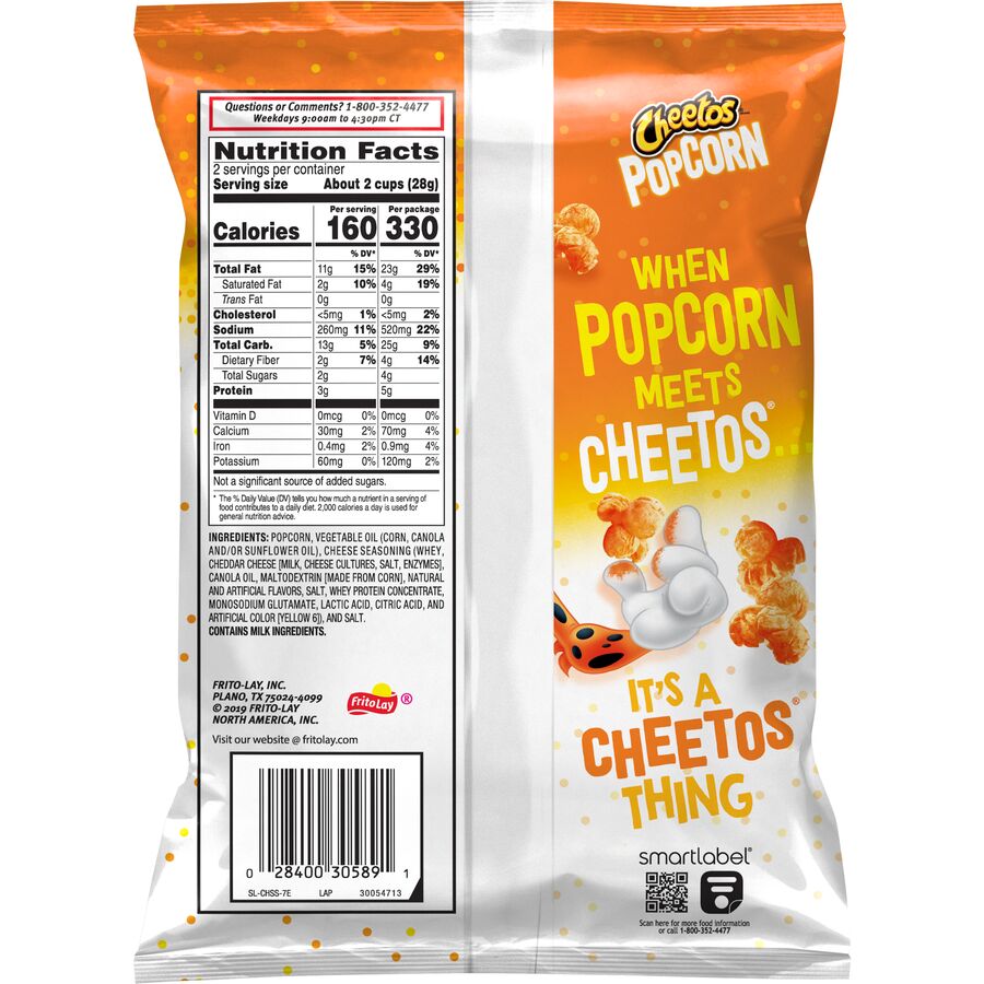 Cheetos Popcorn Cheddar Flavored