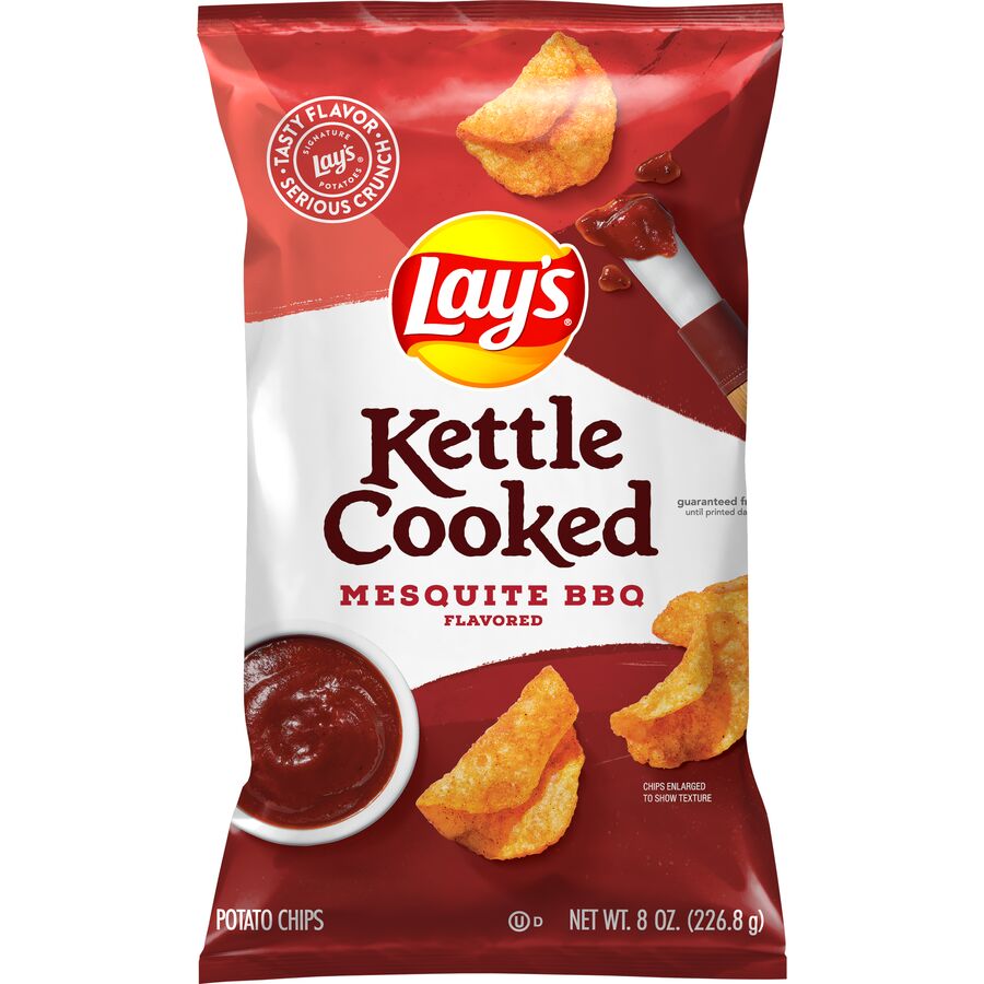 Lay's Kettle Cooked Mesquite BBQ Flavored Potato Chips