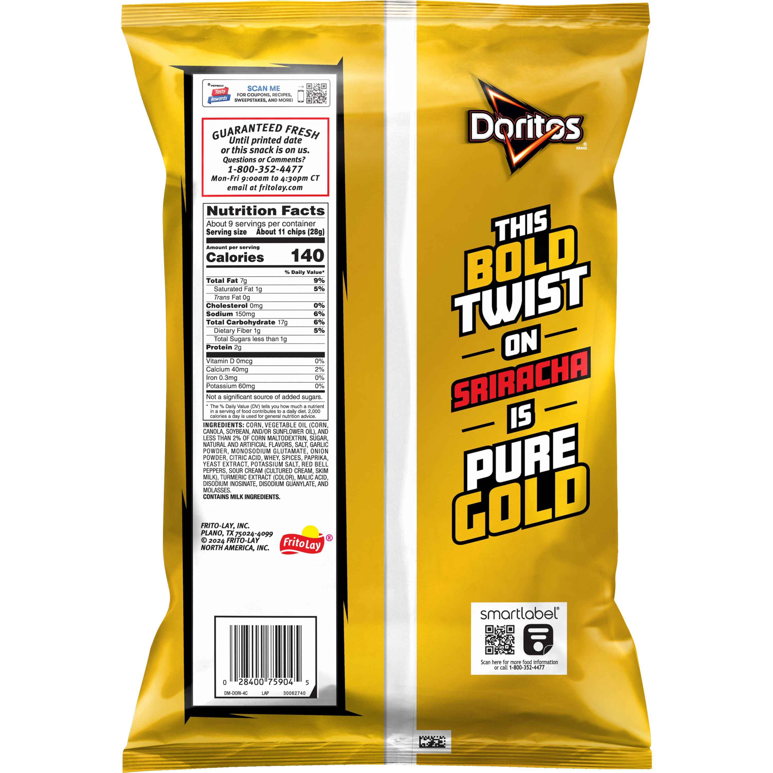 Doritos® Golden Sriracha Tortilla Chips