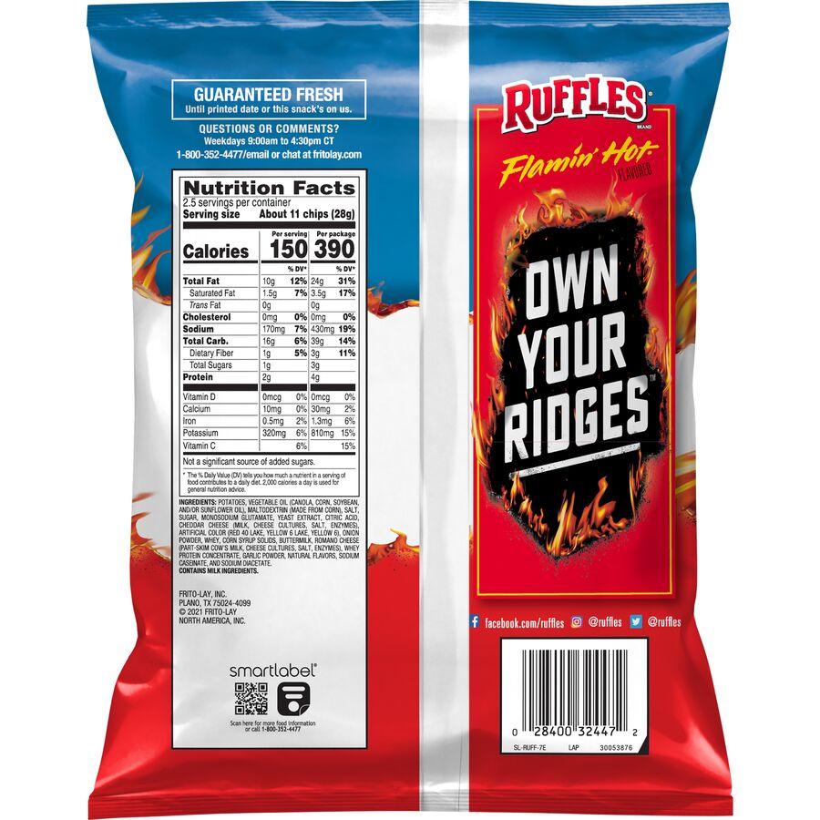 Ruffles® Flamin' Hot® Flavored Potato Chips