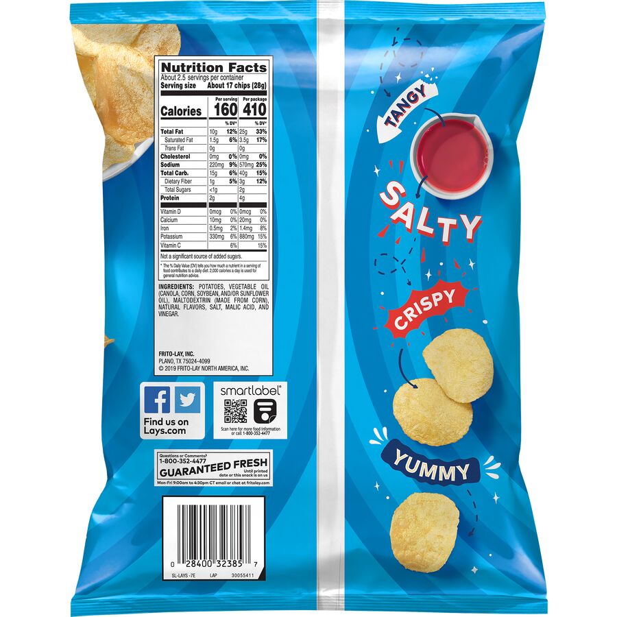 Lay's® Salt & Vinegar Flavored Potato Chips