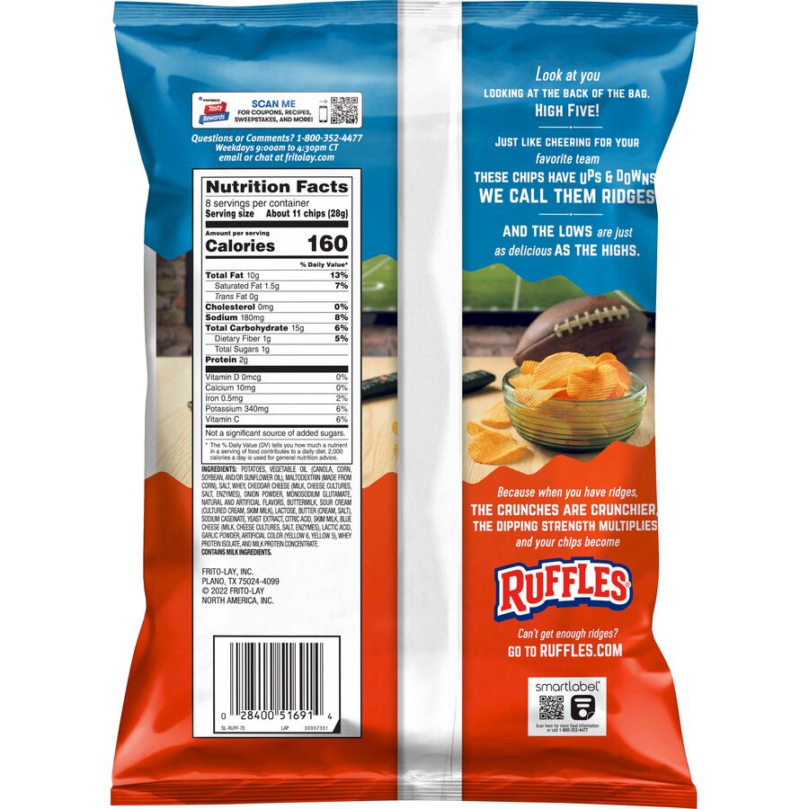 Ruffles® Cheddar & Sour Cream Flavored Potato Chips