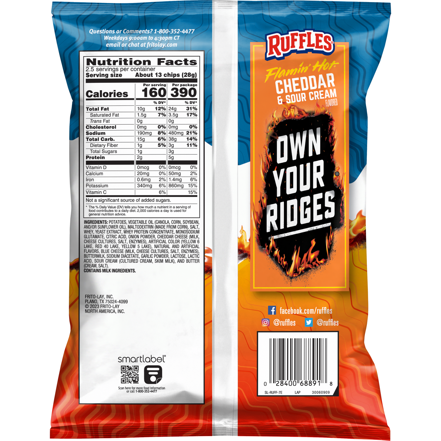 Ruffles® Flamin' Hot® Cheddar & Sour Cream Flavored Potato Chips