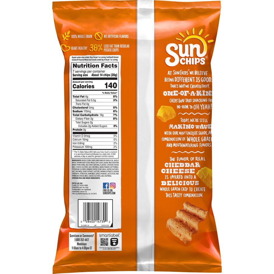 SunChips® Harvest Cheddar® Flavored Whole Grain Snacks