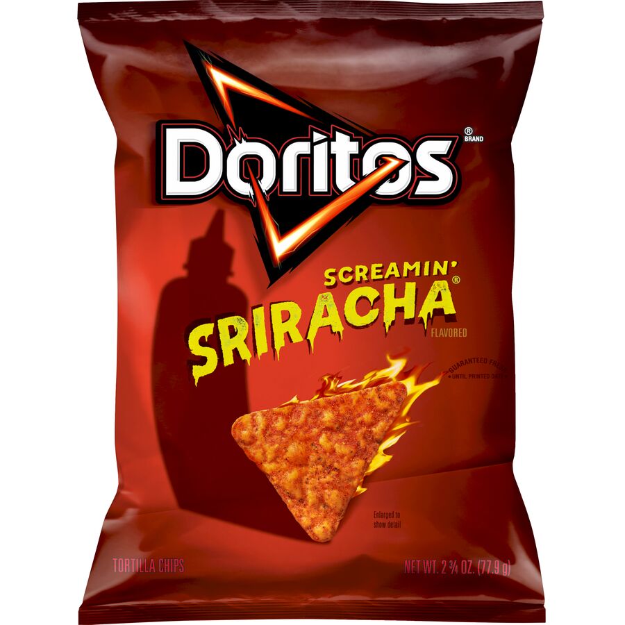 Doritos Screamin Sriracha Flavored Tortilla Chips