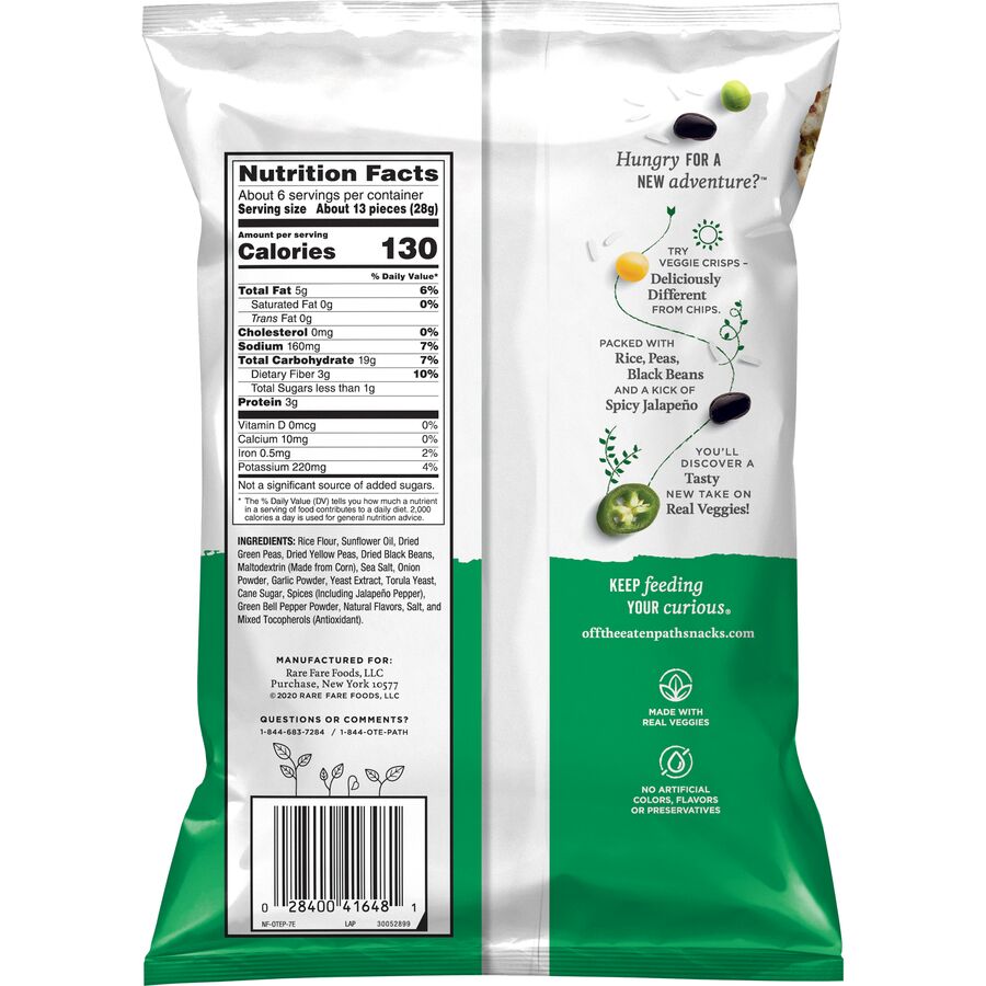 Off The Eaten Path® Jalapeno Flavored Veggie Crisps