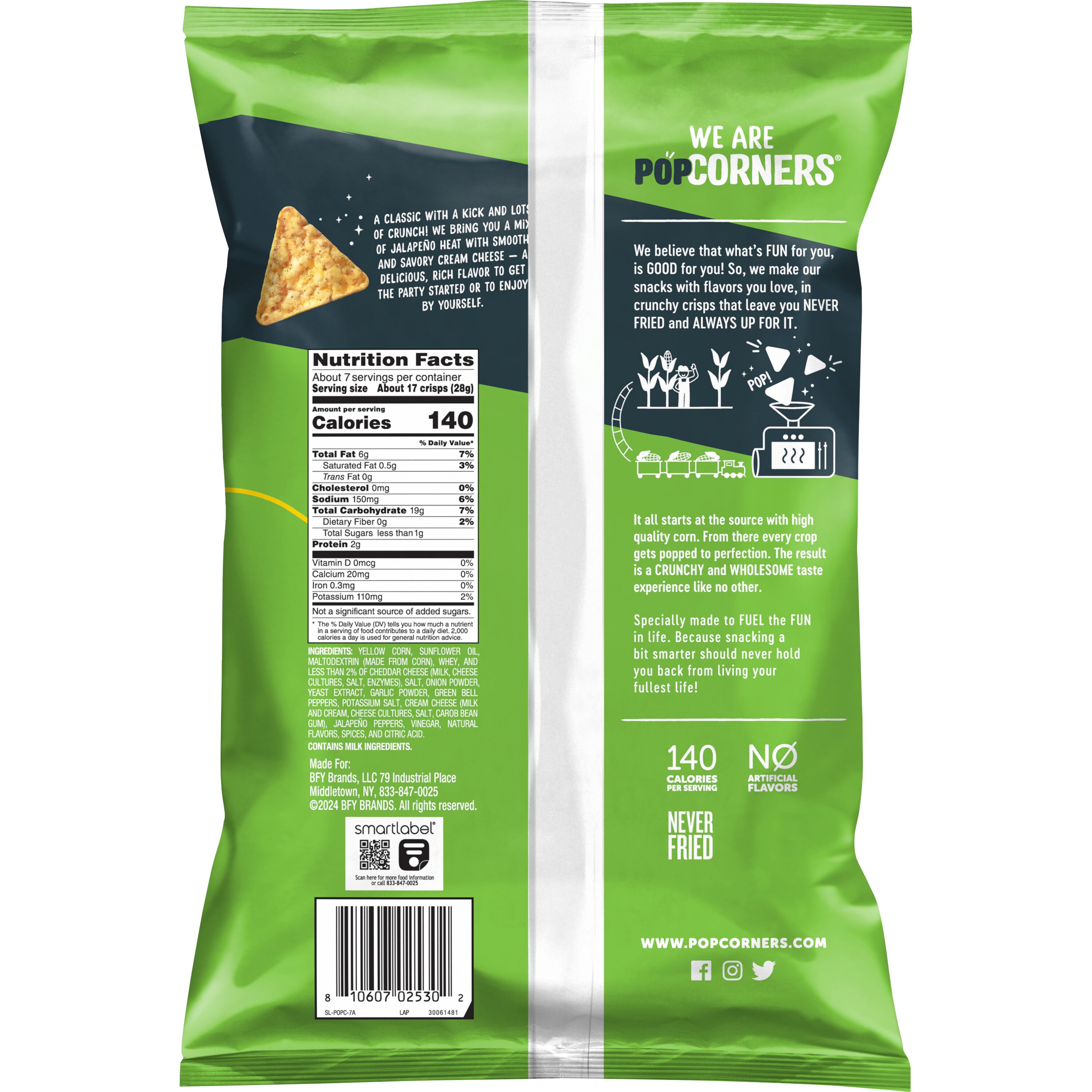 PopCorners®  Jalapeno Popper Popped-Corn Snacks