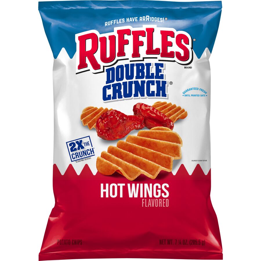 Ruffles Double Crunch Hot Wings Flavored Potato Chips