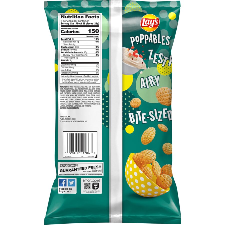 Lay's Poppables Southwest Ranch Flavored Potato Snacks