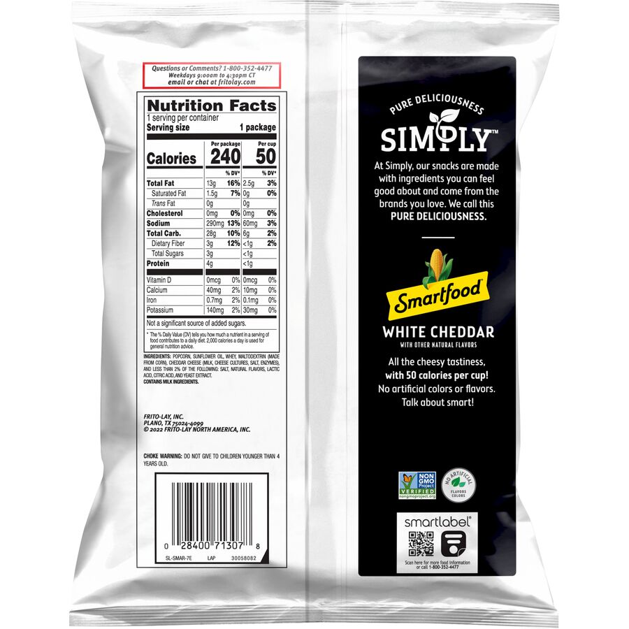 Simply® Smartfood® White Cheddar Flavored Popcorn