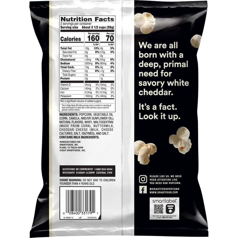 Smartfood® White Cheddar Flavored Popcorn