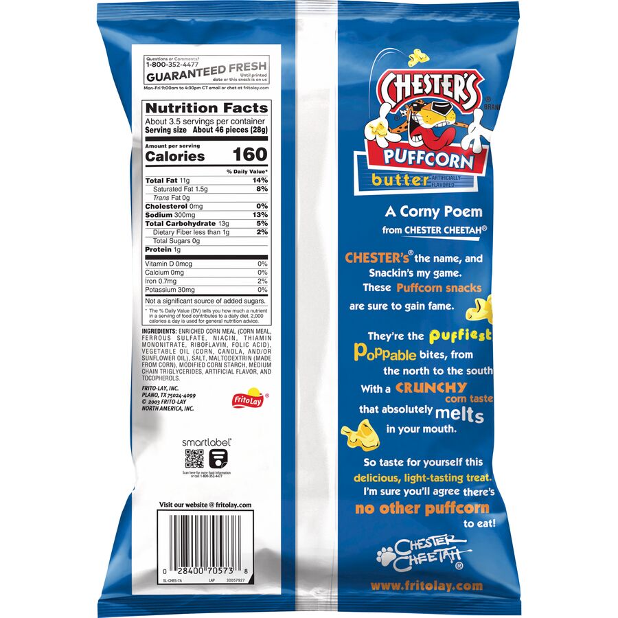 Chester's® Puffcorn Butter Flavored Corn Snacks