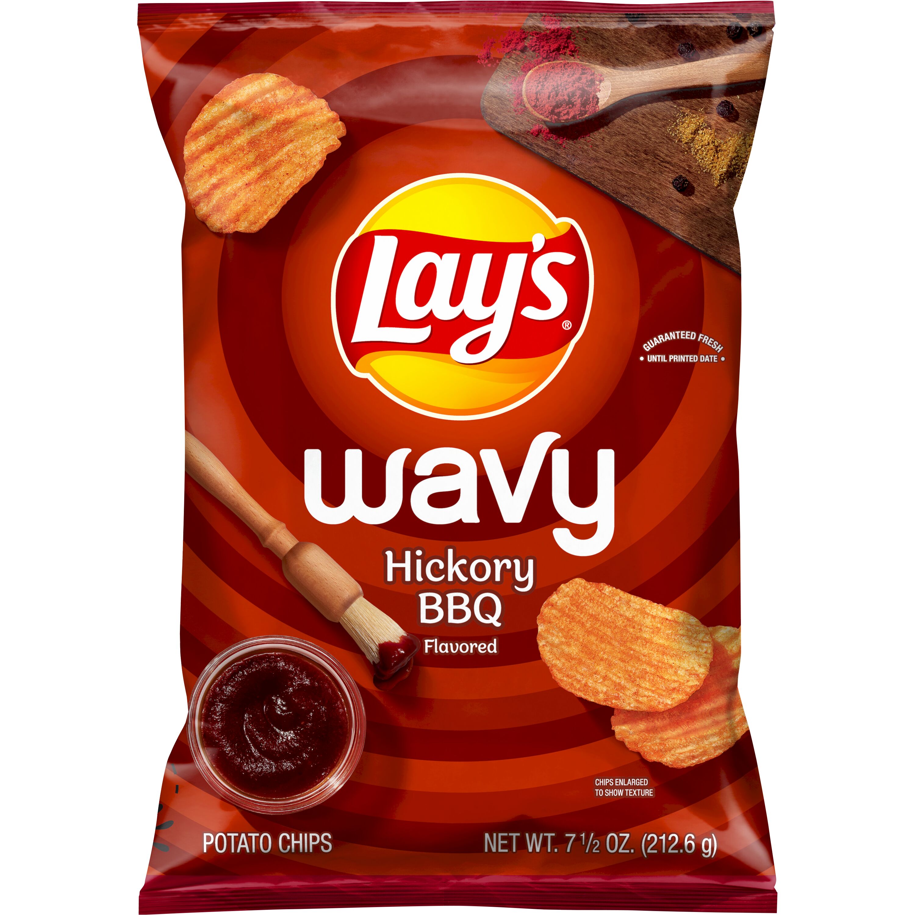 Lay's Wavy Hickory BBQ Flavored Potato Chips