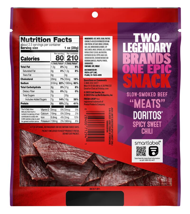 Jack Link's® Doritos® Spicy Sweet Chili Flavored Beef Jerky