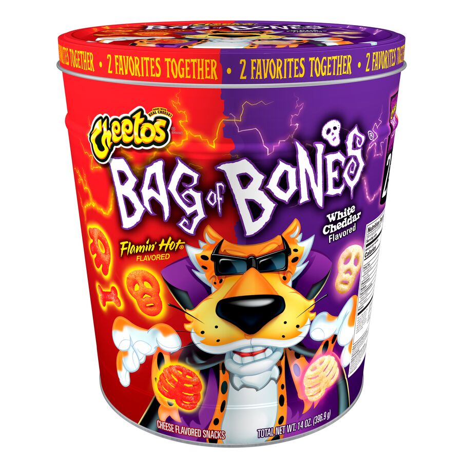 Cheetos Bag of Bones Cheese Flavored Snacks Halloween Tin