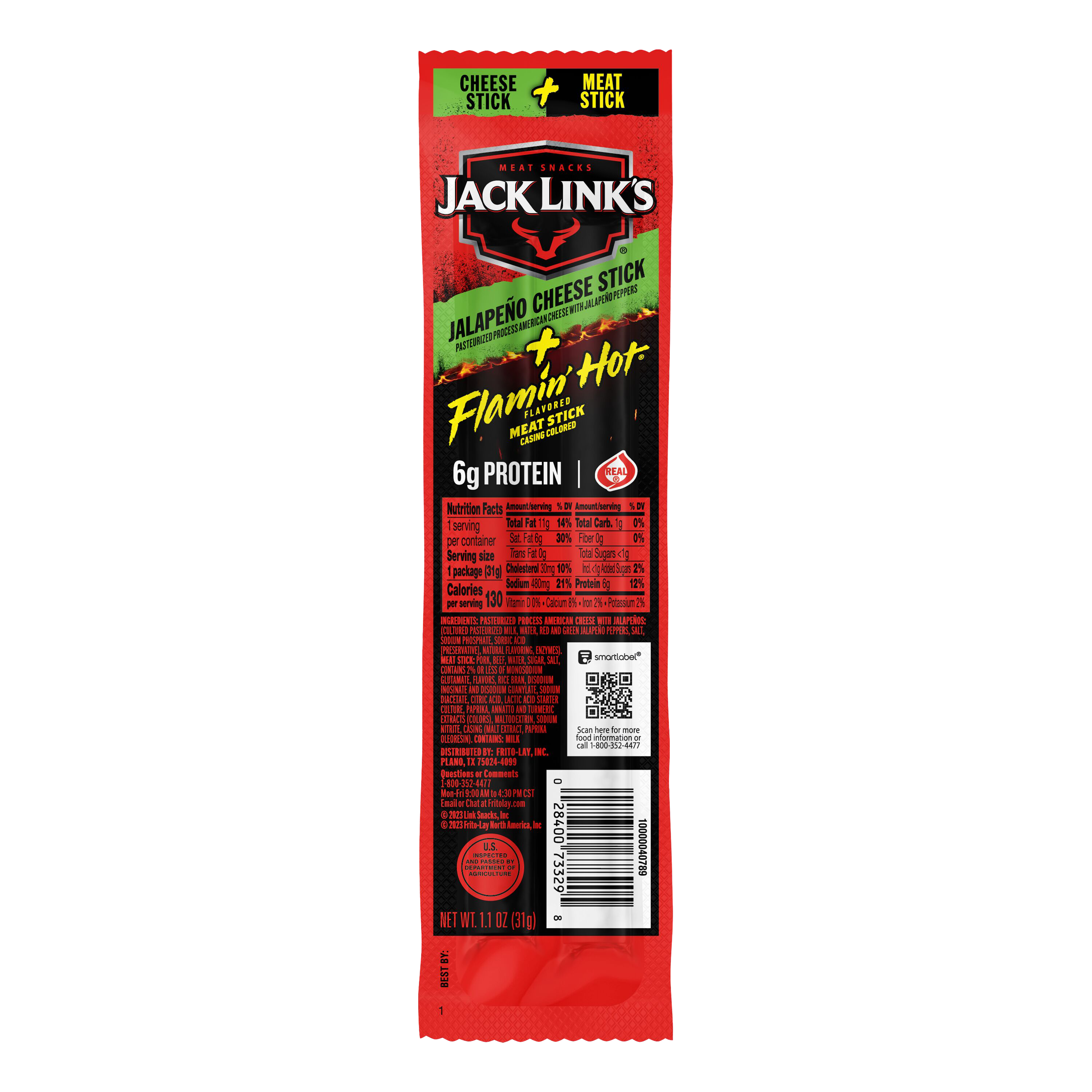 Jack Link's® Flamin' Hot® Original and Jalapeno Cheese Flavored Meat Stick